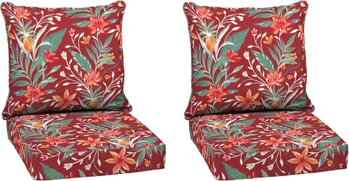 Miniatura 47 de Arden Outdoor Deep Seat Cushion Set, 24 x 24 pulgadas, Cojín para patio resistente al clima, a la lluvia y a la decoloración para silla, sofá y sofá