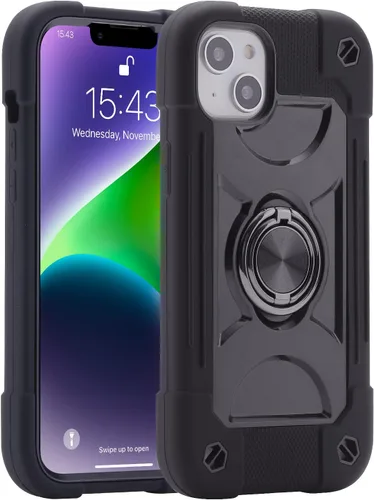 Miniatura 41 de MARKILL Funda compatible con iPhone 15 de 6.1 pulgadas con soporte integrado, [grado militar resistente de cuerpo completo] protección contra Rosa