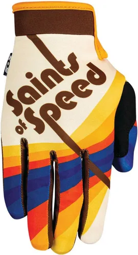 Saints of Speed Guantes de los años 70 para motocicleta, bicicleta de montaña, motocross, ciclismo, ciclismo y BMX