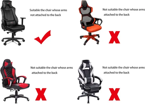 Miniatura 6 de SARAFLORA - Fundas elásticas para silla de computadora para sillón, silla giratoria, silla de juego, silla de computadora (negro, extragrande)