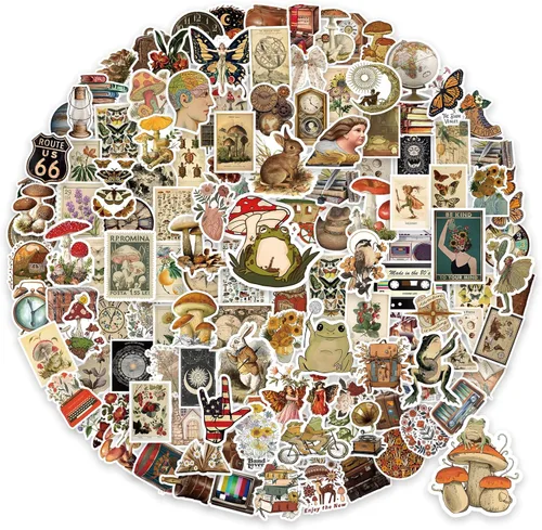 Miniatura 9 de BarrelTree - 300 piezas calcomanías estéticas boho, lindas calcomanías de vinilo impermeables para botellas de agua, laptop, teléfono, diario