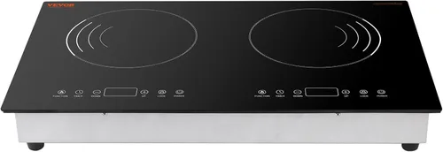 Miniatura 11 de VEVOR Placa de inducción, quemador eléctrico de encimera de 1800 W con 9 ajustes de potencia, estufa de control táctil de 2 quemadores, placa