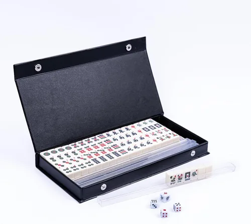 Miniatura 10 de drizzle Juego de Mahjong Mini de Viaje Rosa de 20mm con Instrucciones - 146 Azulejos Portátiles - para Principiantes con 4 Piezas de Estantes 2