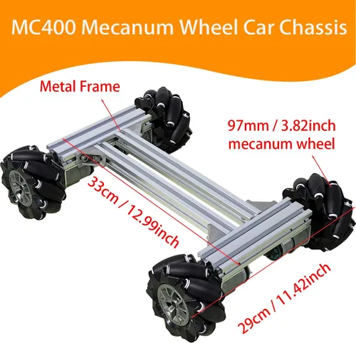 Miniatura 2 de Mecanum Wheel - Kit de aprendizaje de control de chasis de automóvil para Arduino Raspberry Pie Microbit con motor de codificador de CC, Steam AGV