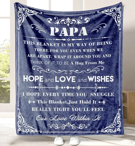 Miniatura 8 de Manta para papá, regalos para papás o abuelo de parte de nietos, manta suave para el abuelo, regalo del día del padre, regalo de Navidad para papá