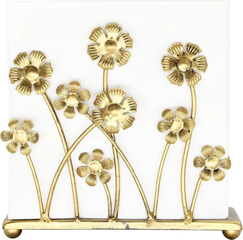 OwlGift Servilletero de hierro vintage para mesa, soporte de pañuelos de granja de girasol, dispensador de servilletas de cóctel, servilleta rústica