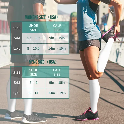 Miniatura 91 de Paquete de 3 pares de calcetines de compresión médica para mejorar la circulación de mujeres y hombres, para correr, hacer deporte y amamantar
