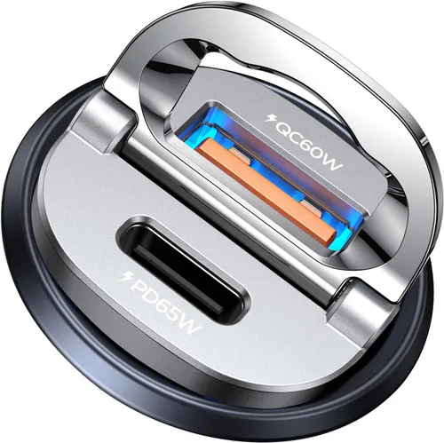 Miniatura 8 de MRGLAS [Paquete de 2] Cargador de coche USB C de 125 W, mini adaptador de coche USB C de metal de carga rápida PD65W y QC60W de doble puerto tipo C