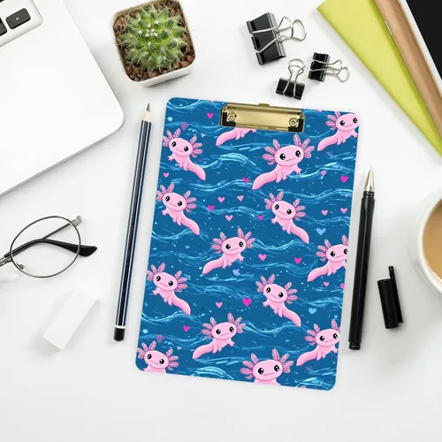 Miniatura 7 de Portapapeles con escala de sirena, diseño de moda, portapapeles de plástico tamaño carta para estudiantes, niños, mujeres y hombres, tablero de clip