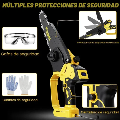 Miniatura 8 de Mini motosierra inalámbrica compatible con batería Dewalt de 20 V máximo, motosierra eléctrica pequeña de 6 y 8 pulgadas, sin escobillas, engrasador