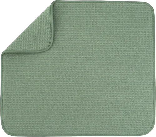 Miniatura 27 de S&T INC. Tapete de microfibra para secado de platos, reversible y absorbente para cocina, de 16 x 18 pulgadas, color negro