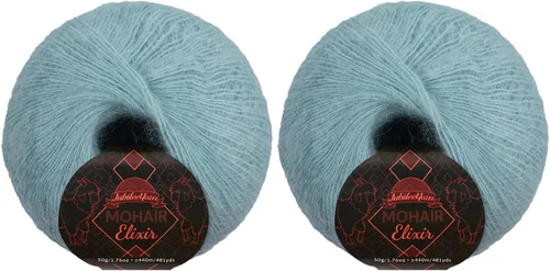 Miniatura 132 de JubileeYarn Mohair Elixir Yarn - 50g/Skein Baby Wool Blend - Cosmopolitan - 1 Skein