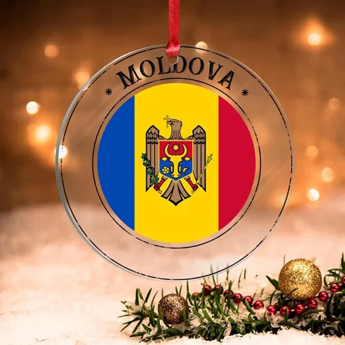 Miniatura 19 de Adornos de Navidad de Malasia, bandera de Malasia, adornos acrílicos, colgante para árbol de Navidad, bandera nacional, recuerdo del país