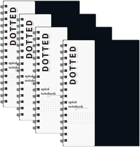 Miniatura 15 de Cuaderno de puntos en espiral de 8.5" x 11" - Paquete de 4 cuadernos de cuadrícula punteada de tapa dura, cuaderno de 120 páginas con papel punteado