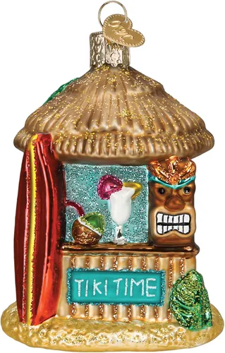 Miniatura 6 de Old World Christmas Happy Place Adorno de vidrio soplado para árbol de Navidad, decoración navideña artesanal, colección de playa