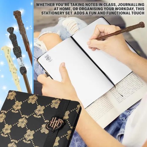 Miniatura 2 de Get Trend Harry Potter Gifts - Juego de papelería con lindo cuaderno de punta esférica, bolígrafos y estuches, calcomanías para estuches de lápices