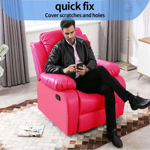 Miniatura 3 de Aglzyoply Cinta de reparación de cuero para muebles grandes, subsidio de reparación de cuero autoadhesivo, cinta de reparación de cuero de 17.7 x