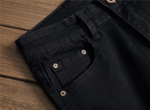 Miniatura 4 de AITITIA - Jeans rasgados de ajuste estándar para hombre