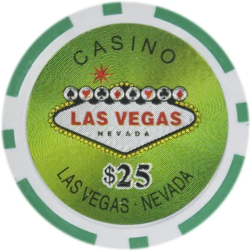 Miniatura 7 de Brybelly Las Vegas Casino Poker Chip Heavy 0.49 oz Clay Composite – Paquete de 50