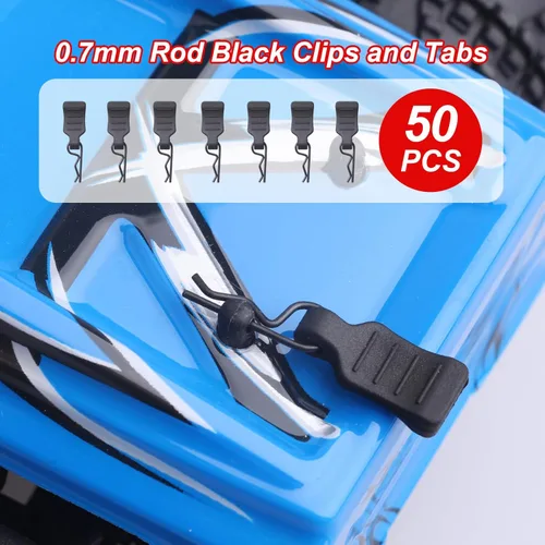 Miniatura 5 de Clips de cuerpo RC con lengüetas de tracción 1/24 1/28 RC Clips para RC Truck Crawler Drift Buggy Compatible con Axial SCX24 WLtoys K969 K989 P929