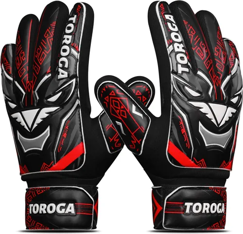 Miniatura 8 de Guantes de portero para niños y jóvenes, guantes de portero de fútbol, agarre de látex fuerte, soporte de muñeca doble y malla transpirable, guantes