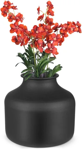 Miniatura 2 de Happyyami Florero de metal mate seco para flores, arreglo floral, soporte para macetas, floreros de brotes de flores, maceta para el hogar, mesa