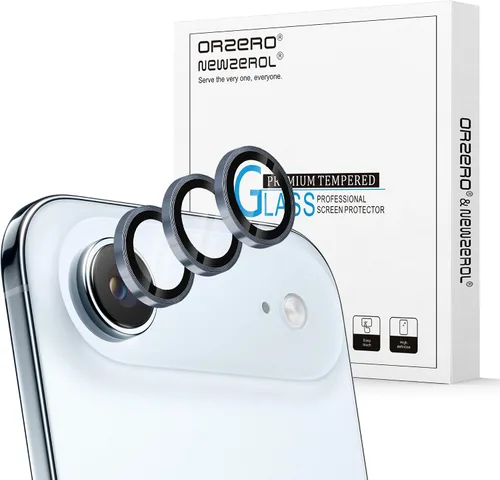 Miniatura 21 de Orzero Protector de lente de cámara compatible con Samsung Galaxy S25, bandeja de instalación de un solo paso, cubierta de vidrio con anillo