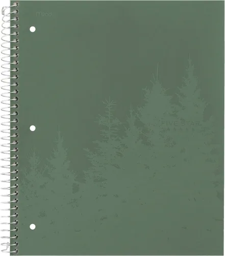 Miniatura 7 de Five Star Cuaderno de espiral + aplicación de estudio, paquete de 4, 1 materia, papel reciclado a rayas universitarias, 8-1/2 x 11 pulgadas, 100