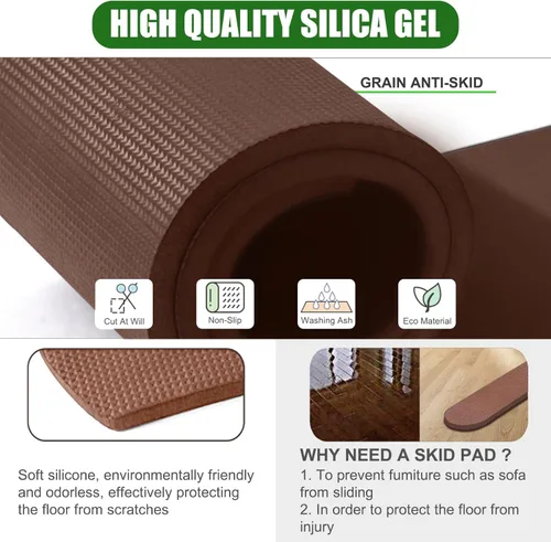 Miniatura 3 de Paquete de 4 almohadillas antideslizantes para rieles de muebles, almohadillas antideslizantes para muebles reclinables, almohadillas de agarre