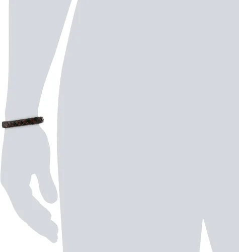 Miniatura 4 de Fossil Pulsera casual de acero inoxidable y cuero genuino para hombre, Acero inoxidable, Sin gemas.