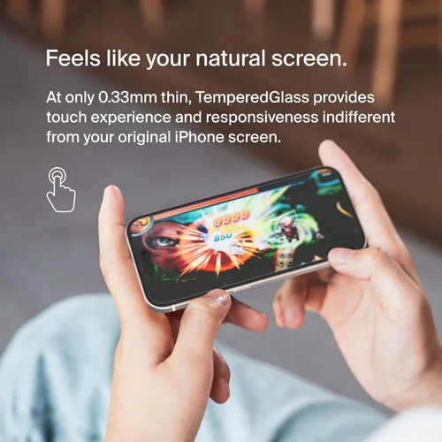 Miniatura 4 de Belkin ScreenForce - Protector de pantalla tratado con vidrio templado para iPhone 15 Pro Max, delgado y resistente a los arañazos, incluye bandeja