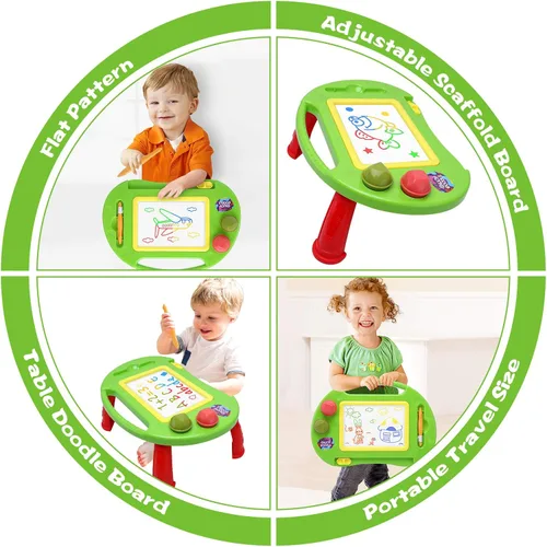 Miniatura 6 de Juguetes para niños pequeños, juguetes para niños de 1 a 2 años, tablero de dibujo magnético, pizarra borrable para niños, juguetes educativos