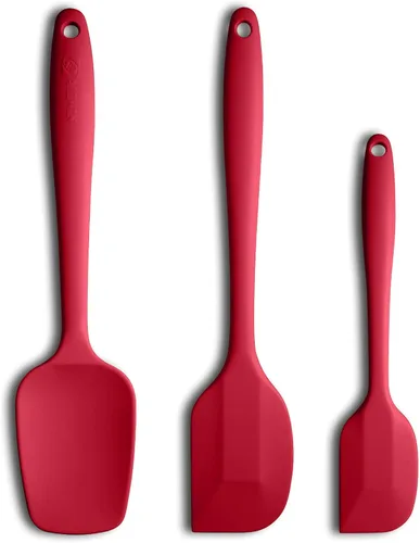 Miniatura 18 de Juego de espátulas de silicona de 3 piezas, mango ergonómico, espátulas de alta resistencia al calor, espátulas de goma antiadherentes con núcleo