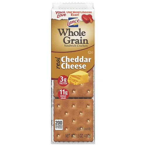 Miniatura 3 de Lance Whole Grain Cheddar Cheese Crackers - 3 Boxes of 8 Individual Packs by Lance