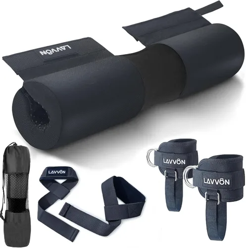 Juego de almohadillas para sentadillas, acolchado de nailon antideslizante, almohadilla de espuma gruesa para sentadillas, estocadas y acolchado de
