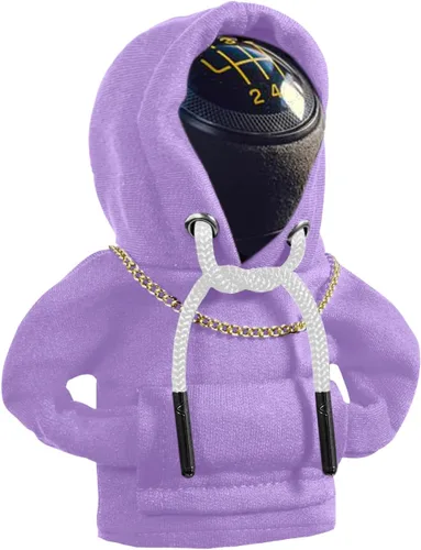 Miniatura 11 de Yajeea Sudadera con Capucha para Palanca de Cambios de Coche, Graciosa Sudadera Mini para Decoración de Coche, Cubierta Universal y Cálida para Pomo