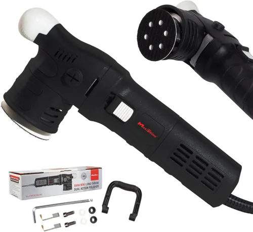 Maxshine Pulidora M312 de doble acción, amortiguador de coche de 0.472 pulgadas con placa de respaldo de 3 pulgadas, motor de 550 W, herramienta de