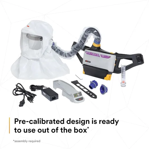 Miniatura 9 de 3M Respirador PAPR, kit de respirador purificador de aire alimentado por Versaflo, TR-800-ECK, intrínsecamente seguro, aprobado por NIOSH, listo
