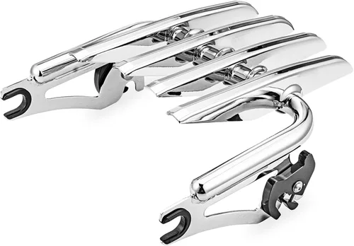 Mofun Portaequipajes Cromado Estilo Sigiloso Desmontable Compatible con Harley Touring Street Electra Road Glide Road King 2009-2025, Se Ajusta a