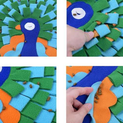 Miniatura 4 de Vedem Alfombrilla de olfato para animales pequeños, alfombrillas de forrajeo, juguete de alimentación interactiva, conejo, cobaya, rata, hámster