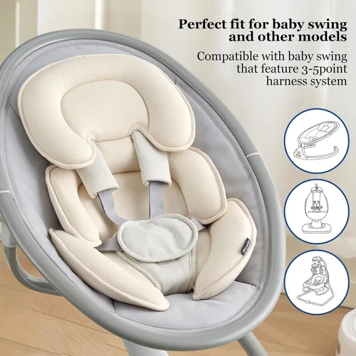 Miniatura 4 de Innokids - Almohada de soporte para cabeza y cuerpo, inserto para asiento de coche infantil para recién nacido a niño pequeño, cojín para cochecito