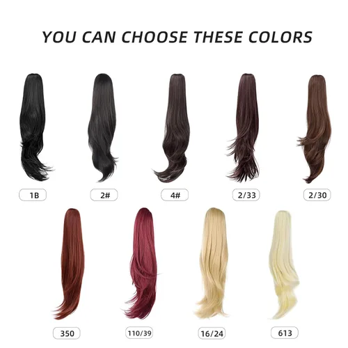 Miniatura 4 de Extensiones de cola de caballo, 60,96 cm de largo, cabello sintético ondulado, color marrón