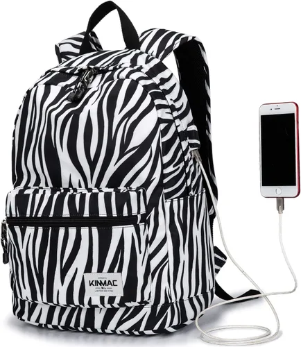 Miniatura 14 de Kinmac Mochila resistente al agua para laptop con puerto de carga USB para laptop de hasta 15.6 pulgadas (bordado)