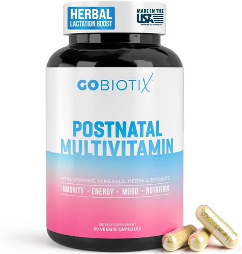Miniatura 8 de GoBiotix Vitaminas prenatales veganas con hierro, calcio, vitamina D2, C, zinc y ácido fólico para mujeres embarazadas y antes del embarazo
