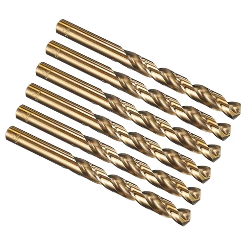 Miniatura 134 de PATIKIL Broca Jobber de 0.039 in, vástago recto M35 cobalto 5% acero de alta velocidad 135° acabado dorado para metal duro de acero inoxidable - 2