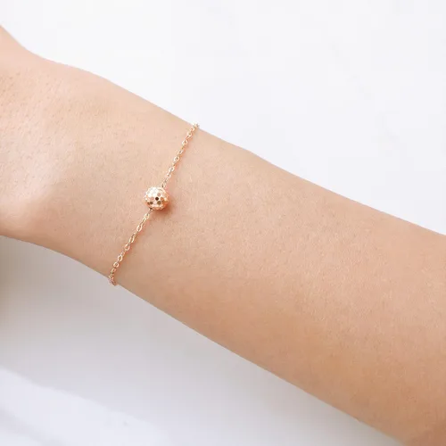 Miniatura 2 de CHOW SANG SANG Pulsera de cuentas de oro rosa de 18 quilates para mujer 92530B