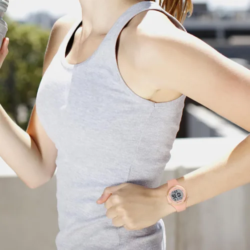 Miniatura 9 de GOLDEN HOUR Reloj de pulsera de silicona con cronógrafo digital impermeable para mujer