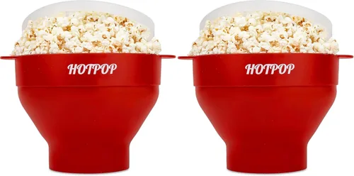 Miniatura 19 de El original Hotpop - Palomitas de maíz para microondas, máquina de palomitas de silicona, cuenco plegable sin BPA y apto para lavavajillas - 20 Gris