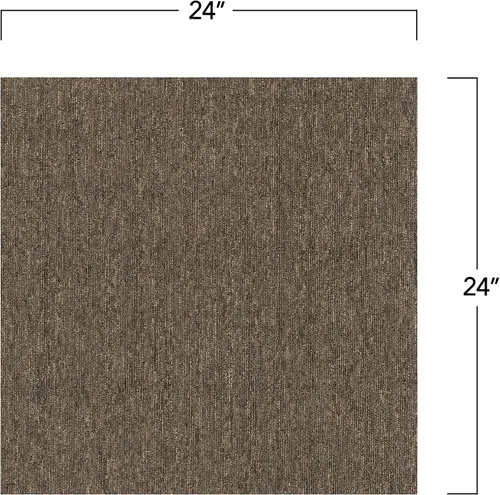 Miniatura 3 de Mohawk Basics 24" x 24" Berber (bucle), 0.07" altura de la pila, mosaico de alfombra, fibra PET, tono terráceo, (24 mosaicos)