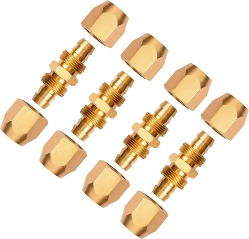 Miniatura 8 de Soild Brass HPT - Kit de reparación de empalmador de manguera reutilizable de latón para manguera de identificación de 1/4 pulgadas